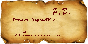 Ponert Dagomér névjegykártya